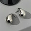 1 Pair Minimalist Wave Design 18k Gold Plated Copper Teardrop Earrings