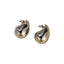 1 Pair Minimalist Wave Design 18k Gold Plated Copper Teardrop Earrings