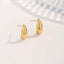 1 Pair Vintage Irregular Square Water Droplet Gold Plated Titanium Steel Earrings
