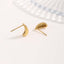 1 Pair Vintage Irregular Square Water Droplet Gold Plated Titanium Steel Earrings