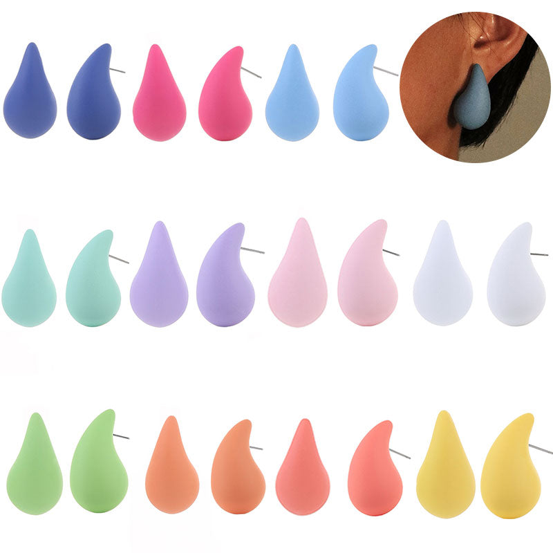 Sweet Acrylic Water Droplet Statement Earrings