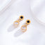 1 Pair Vintage Style Roman Style Round Titanium Steel Plating Inlay Zircon 24K Gold Plated Drop Earrings