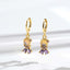 Y2K Mermaid Inlay Copper Zircon Drop Earrings for Women