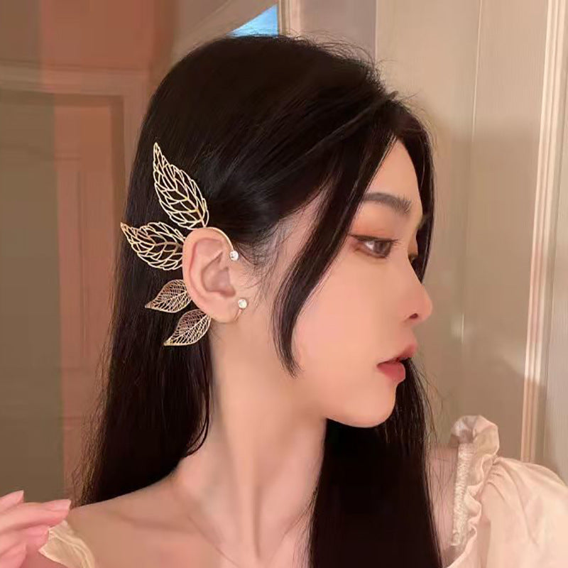 Fairy Butterfly Crystal Inlay Ear Cuff for Women