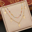 1 Piece Fashion Commute Cross Heart Shape Stainless Steel Plating Layered Necklaces