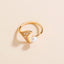Fashion Zircon Open Ring with Artificial Pearls and Fish Tail Design