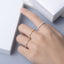 Fashion Geometric Sterling Silver Zircon Inlay Ring