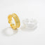 Geometric Sterling Silver Open Ring with Lace Bead Design
