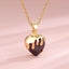 1 Piece Fashion Heart Shape Stainless Steel Brass Plating Inlay Zircon Pendant Necklace