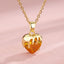 1 Piece Fashion Heart Shape Stainless Steel Brass Plating Inlay Zircon Pendant Necklace