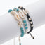 1 Piece Marine Style Starfish Turquoise Rope Shell Unisex Bracelets
