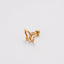 1 Piece Retro Punk Korean Style Heart Shape Butterfly Plating Stainless Steel 18K Gold Plated Ear Studs