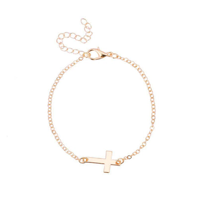 1 Piece Simple Style Cross Alloy Plating Women'S Bracelets