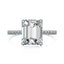 1 Piece Geometric Sterling Silver Emerald Cut Zircon Ring