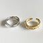 1 Piece Irregular Textured 18K Gold Plated Sterling Silver Open Ring