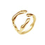 Simple Irregular Titanium Steel Open Ring for Women