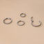Simple Round Titanium Zircon Inlaid Nose Ring