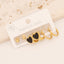 1 Set Casual Simple Pentagram and Heart Shape Stainless Steel Enamel Earrings Set