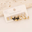 1 Set Casual Simple Pentagram and Heart Shape Stainless Steel Enamel Earrings Set