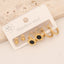 1 Set Casual Simple Pentagram and Heart Shape Stainless Steel Enamel Earrings Set