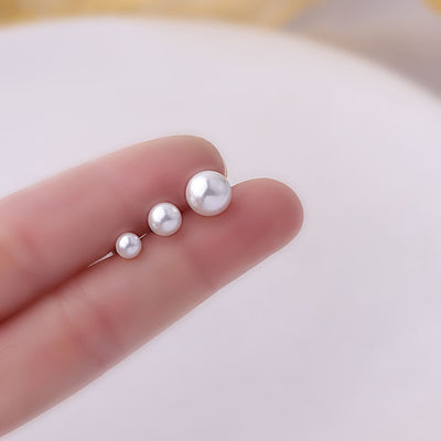 1.2mm Thick Pen Titanium Steel Pearl Ear Bone Nail Single