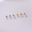 3MM Round Zircon Inner Tooth Lip Nail 6/8/10MM Stainless Steel Piercing Jewelry