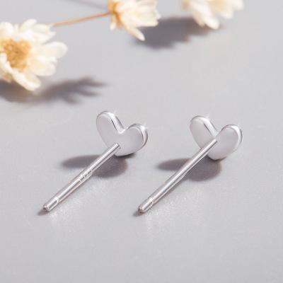 925 Silver Heart Shape Mini Stud Earrings