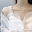 Geometric Freshwater Pearl & Heart Pendant Necklace - Women's Fashionable Clavicle Chain