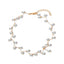 Geometric Freshwater Pearl & Heart Pendant Necklace - Women's Fashionable Clavicle Chain