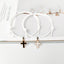 Alloy Cross Wax Rope Simple Couple Bracelet A Pair Jewelry