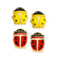 Alloy Oil Dripping Fashion Smile Emoji Dogs Ladybugs Earrings