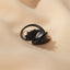 Angel Devil Gothic Pterosaur Open Couple Ring Black Tail Dark Jewelry Ring
