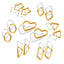 Geometric Titanium Steel Gold-Plated Earrings for Women