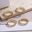 Minimalist Geometric 18K Gold Plated Zircon Adjustable Open Ring