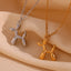 Basic Vintage Style Classic Style Dog Stainless Steel Plating 18K Gold Plated Pendant Necklace