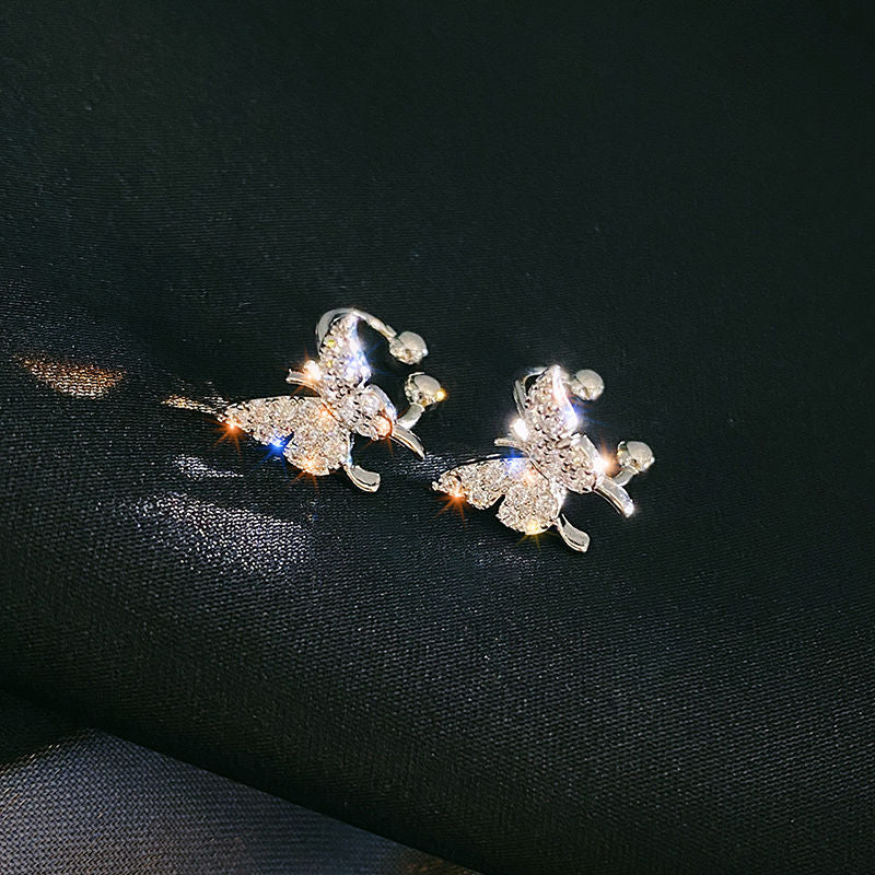 Beautiful Fairy Bow Butterfly Earrings - Clip-On and Pierced Options