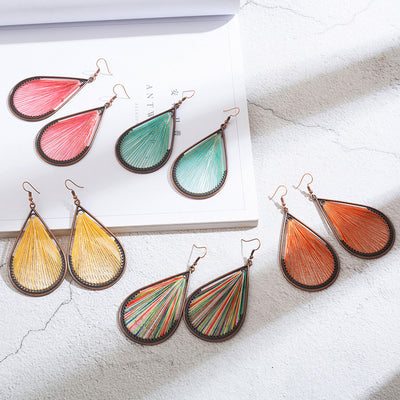 Bohemia Drop-shaped Alloy Earrings