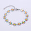 Bohemian Daisy Stainless Steel Epoxy Bracelet
