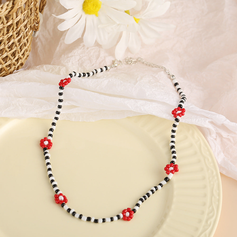 Bohemian Miyuki Beads Flower Color Daisy Necklace