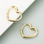 Brass 18K Gold Plated Heart-shaped Exquisite Earrings