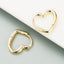 Brass 18K Gold Plated Heart-shaped Exquisite Earrings