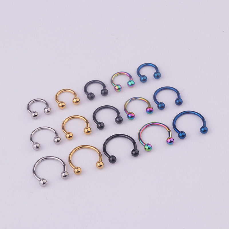 C-shaped Stainless Steel Body Piercing Ring