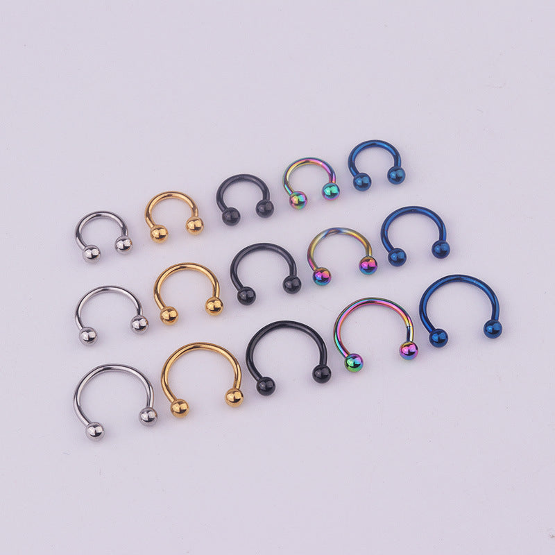 C-shaped Stainless Steel Body Piercing Ring