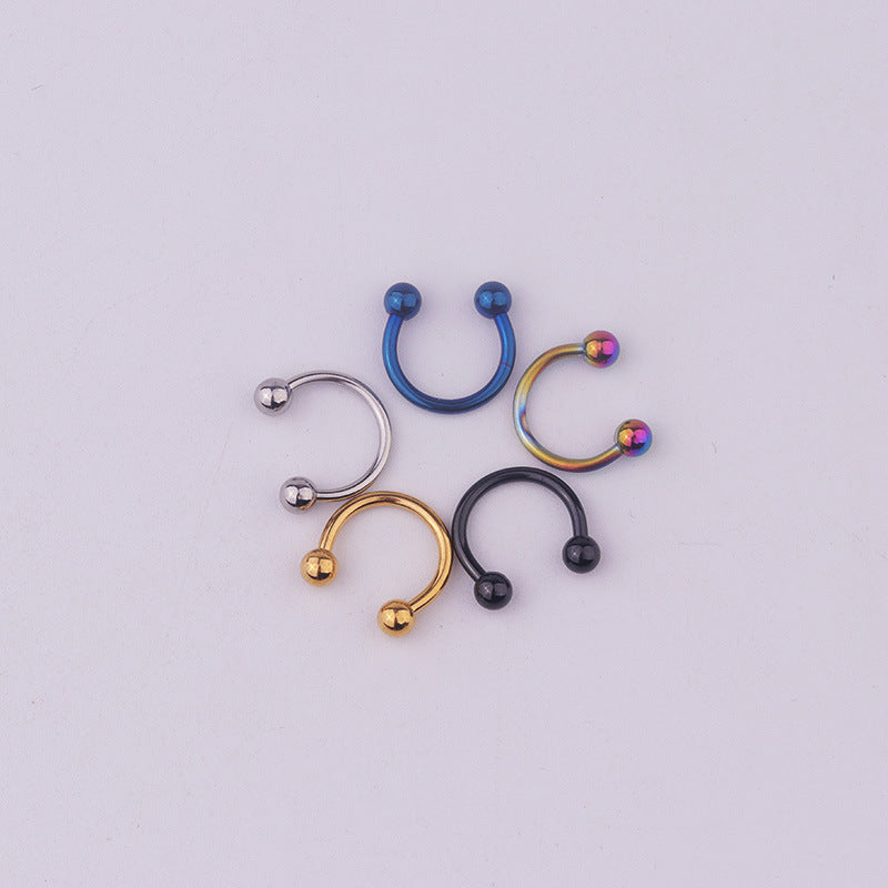 C-shaped Stainless Steel Body Piercing Ring