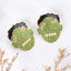 Cartoon Green Head Halloween Earrings