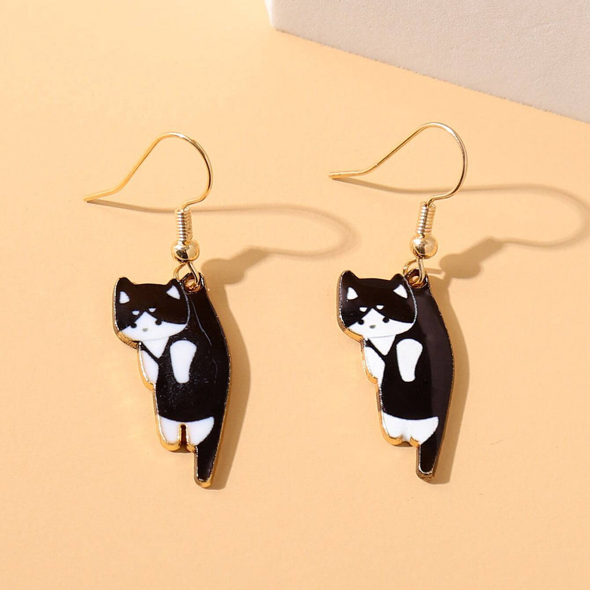 Cartoon Cat Alloy Clip-On Earrings for Girls