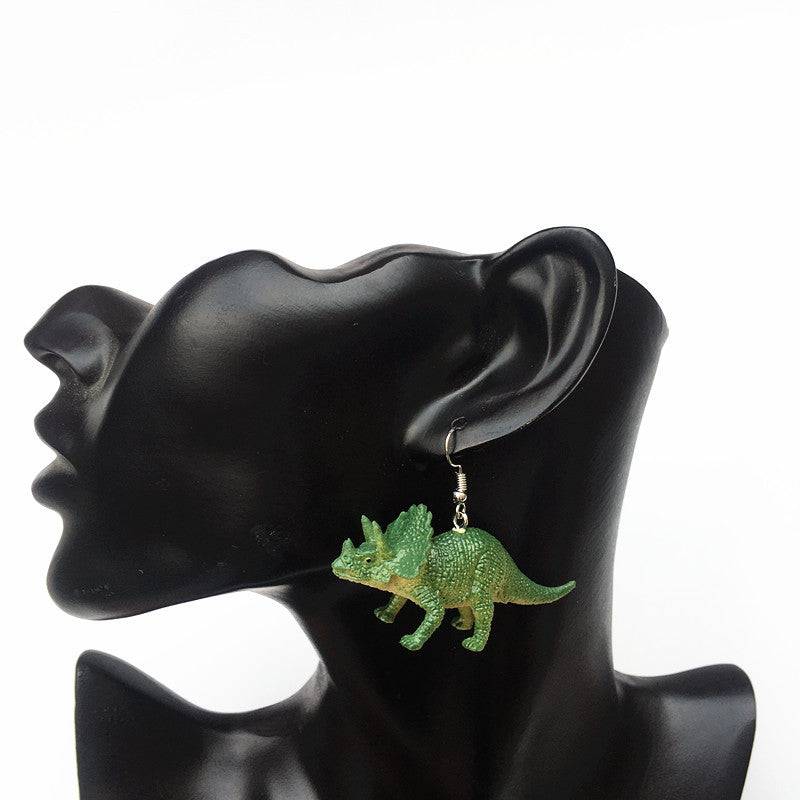 Cartoon Dinosaur Resin 3D Unisex Clip-On Earrings for Kids