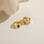 Casual Vintage Oval Heart Zircon 14K Gold Plated Open Ring