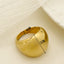 Casual Minimalist 14k Gold Plated Stainless Steel Rings