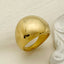 Casual Minimalist 14k Gold Plated Stainless Steel Rings